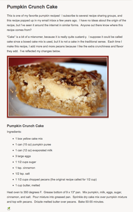 pumpkin crunch cake